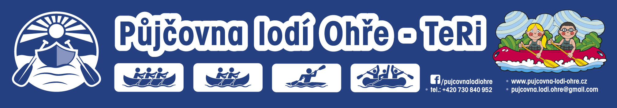 pujcovna lodi ohre teri banner